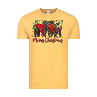 Vintage Mustard merry Christmas teeth Vintage Tee - CowhideDigitalArt