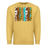Antique Gold turquoise sunflowers cowhide leopard glitter background Premium Sweatshirt - RanaPortraitStore