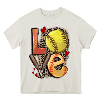 Cream love softball Heavy Core Tee - FaDigitalArtStudio
