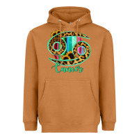 Meerkat Cancer Zodiac Sign Sunflower Leopard Serape Heavyweight Hoodie - RanaPortraitStore