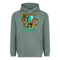 Sage Cancer Zodiac Sign Sunflower Leopard Serape Heavyweight Hoodie - RanaPortraitStore