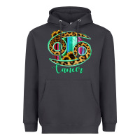 Smoke Cancer Zodiac Sign Sunflower Leopard Serape Heavyweight Hoodie - RanaPortraitStore