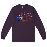 Plum red white and boom Long Sleeve Tee - Artiststas