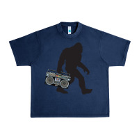 Navy bigfoot beatbox boom box retro   bigfoot boom box Urban Heavy Tee - DesigneFamous