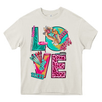 Cream love with nail elements bbs Heavy Core Tee - BundleAndBundleShop