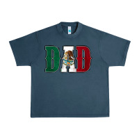 Midnight Navy Mexican Flag Dad Urban Heavy Tee - Jasminsmagicworld
