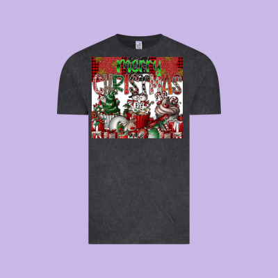 Merry Christmas Vintage Tee Designed By Cowhidedigitalart