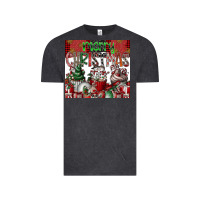 Vintage Black merry Christmas Vintage Tee - CowhideDigitalArt