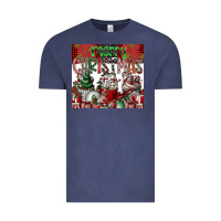 Vintage Denim merry Christmas Vintage Tee - CowhideDigitalArt