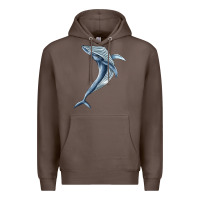 Coffee humpback whale jumping Premium Hoodie - BarkalooDesign