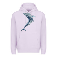 Lilac humpback whale jumping Premium Hoodie - BarkalooDesign