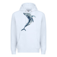 White humpback whale jumping Premium Hoodie - BarkalooDesign