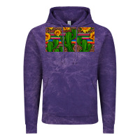 Cloud Purple sunflowers and cactus license plate Vintage Hoodie - Artiststas