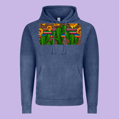 Sunflowers And Cactus License Plate Vintage Hoodie Designed By Artiststas