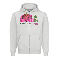 Dove Grey in october we wear pink pumpkin and sunflowers Zipper Hoodie - RanaPortraitStore