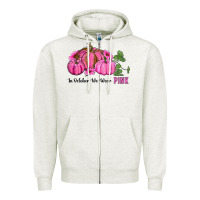 Oatmeal Heather in october we wear pink pumpkin and sunflowers Zipper Hoodie - RanaPortraitStore