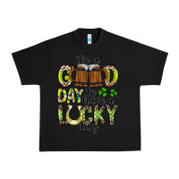 Black It's a Good Day To Have a Lucky Day Urban Heavy Tee - CowhideDigitalArt