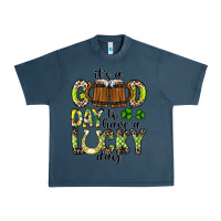 Midnight Navy It's a Good Day To Have a Lucky Day Urban Heavy Tee - CowhideDigitalArt