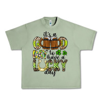 Oil Green It's a Good Day To Have a Lucky Day Urban Heavy Tee - CowhideDigitalArt