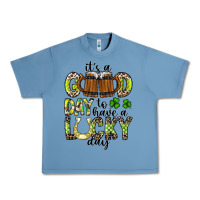 Pebble Blue It's a Good Day To Have a Lucky Day Urban Heavy Tee - CowhideDigitalArt