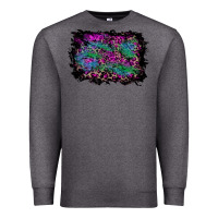 Charcoal Heather halloween background Premium Sweatshirt - RanaPortraitStore