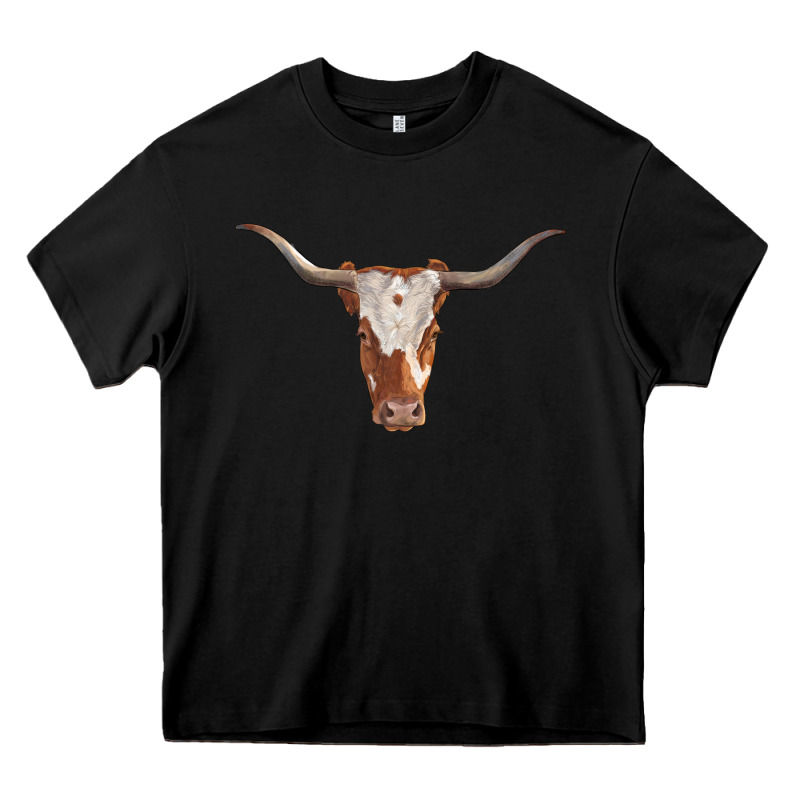 Longhorn Cow Head Heavy Core Tee by RanaPortraitStore | Teevron
