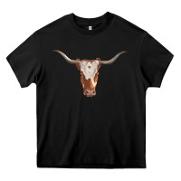 Black longhorn cow head Heavy Core Tee - RanaPortraitStore