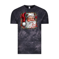 Cloud Black merry Christmas santa Vintage Tee - CowhideDigitalArt
