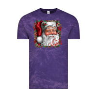 Cloud Purple merry Christmas santa Vintage Tee - CowhideDigitalArt