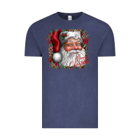 Vintage Denim merry Christmas santa Vintage Tee - CowhideDigitalArt