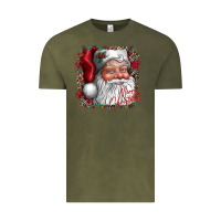 Vintage Olive merry Christmas santa Vintage Tee - CowhideDigitalArt