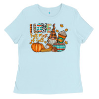 Baby Blue i love fall most of fall Ladies Tee - CowhideDigitalArt