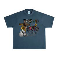 Midnight Navy for god so loved the world jhon Urban Heavy Tee - CowhideDigitalArt