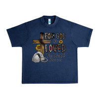 Navy for god so loved the world jhon Urban Heavy Tee - CowhideDigitalArt
