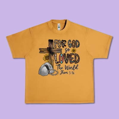 For God So Loved The World Jhon Urban Heavy Tee Designed By Cowhidedigitalart