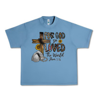 Pebble Blue for god so loved the world jhon Urban Heavy Tee - CowhideDigitalArt