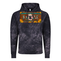 Cloud Black western heifer mom with sunflowers and turquoise license plate Vintage Hoodie - Artiststas