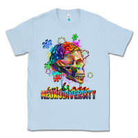 Dusty Blue Embrace neurodiversity Classic Tee - FaDigitalArtStudio