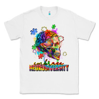 White Embrace neurodiversity Classic Tee - FaDigitalArtStudio