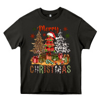 Asphalt merry christmas with western trees bbs Heavy Core Tee - BundleAndBundleShop