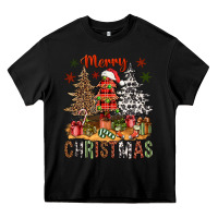 Black merry christmas with western trees bbs Heavy Core Tee - BundleAndBundleShop