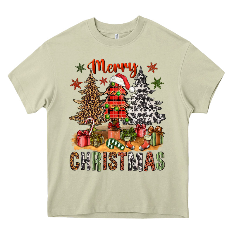 Merry Christmas With Western Trees Bbs Heavy Core Tee by BundleAndBundleShop | Teevron