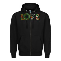 Black christmas love Zipper Hoodie - RanaPortraitStore