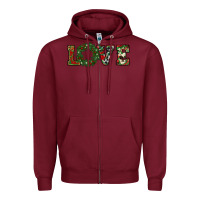 Burgundy christmas love Zipper Hoodie - RanaPortraitStore