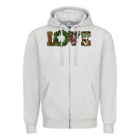 Dove Grey christmas love Zipper Hoodie - RanaPortraitStore