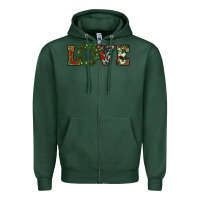 Sports Green christmas love Zipper Hoodie - RanaPortraitStore