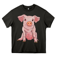 Asphalt sitting pig Heavy Core Tee - RanaPortraitStore