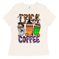 Bone trick or coffee Ladies Tee - CowhideDigitalArt