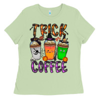 Matcha trick or coffee Ladies Tee - CowhideDigitalArt