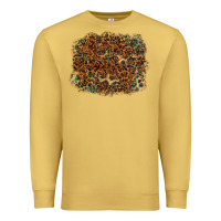 Antique Gold leopard leather turquoise background Premium Sweatshirt - RanaPortraitStore